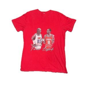 Michael Jordan And Kobe Bryant NBA Vintage All Star Forever Legends Shirt Med